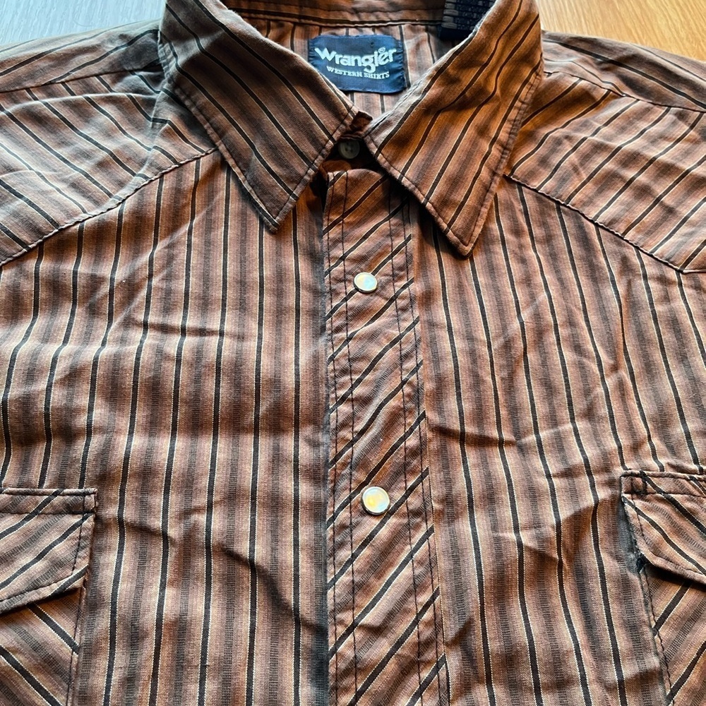 Wrangler Western Button Down Shirt Sleeve Shirt - Picture 6 of 10